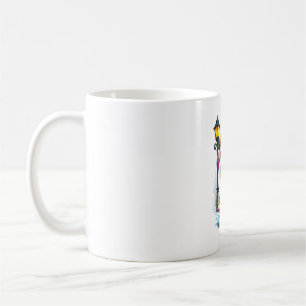 Mug Lapin arc-en-ciel mignon avec parapluie