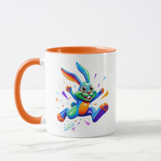 Mug Lapin Arc-en-Ciel Saute Mignon Dessin Animé