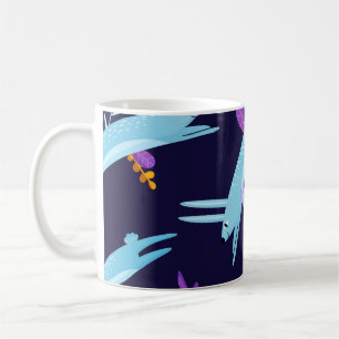 Mug lapin de caricature, motif sans soudure.