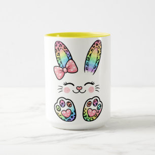 Mug Lapin de Pâques Arc-en-ciel