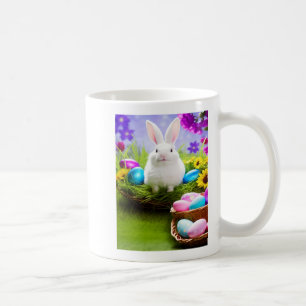 Mug Lapin De Pâques Avec Panier À Oeufs De Pâques