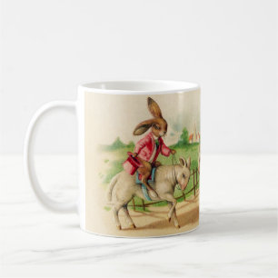 Mug Lapin de Pâques vintage Agneaux d'équitation de la