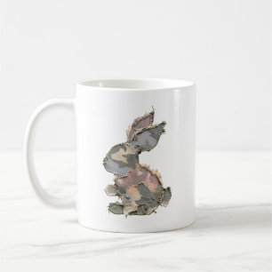 Mug Lapin Drôle Crochet Patchwork Camo Lapin Heureux E