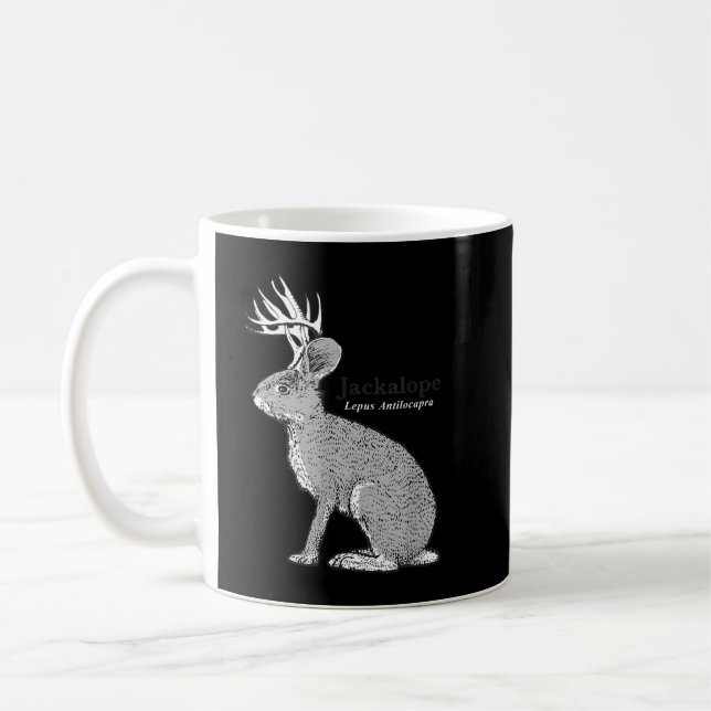 Mug Lapin drôle Jackalope  (Gauche)