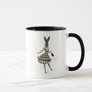 Mug Lapin en robe blanche noire