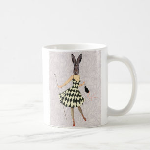 Mug Lapin en robe blanche noire 2