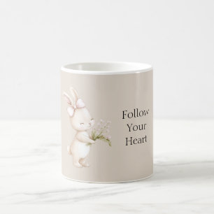 Mug Lapin Follow Your Heart Arc Rose