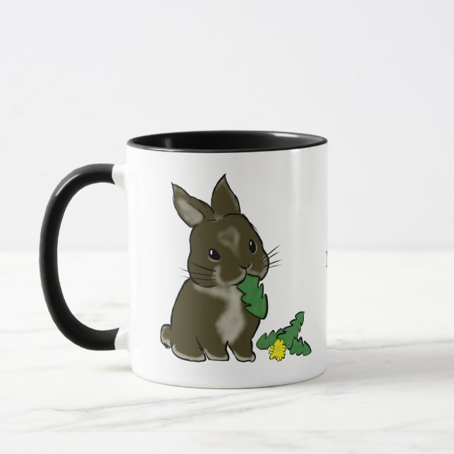 Mug Lapin mangeant du pissenlit (Gauche)