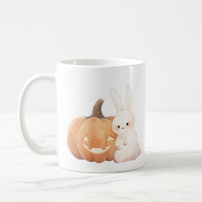 Mug Lapin mignon et Jack O' Lanterne (Gauche)