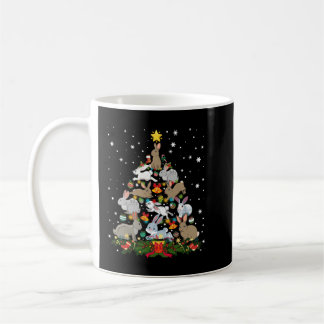 Mug Lapin Noël Arbre Neige Drôle Lapin Jeu de Noël 