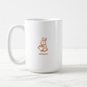 Mug lapin vagabond avec esthétique café