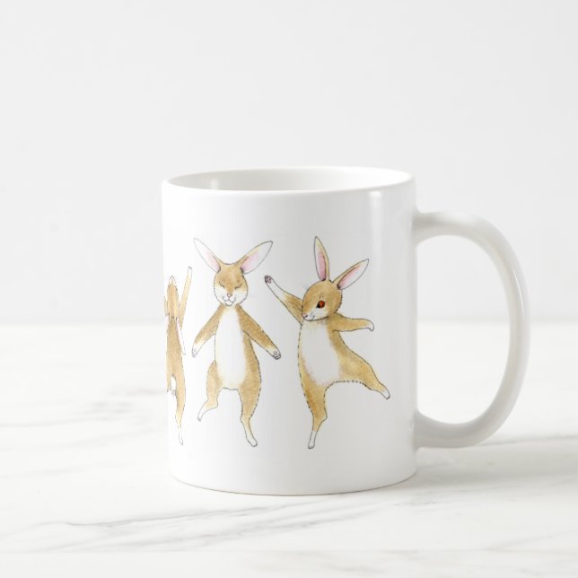 Mug Lapins de houblon de danse (Droite)