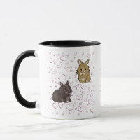 Lapins Lionhead avec des coeurs