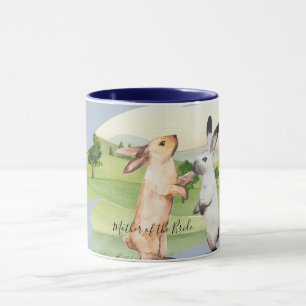 Mug Lapins Mariage Couple Country Garden