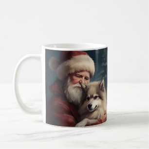 Mug Lapphund finlandais Noël festif du Père Noël
