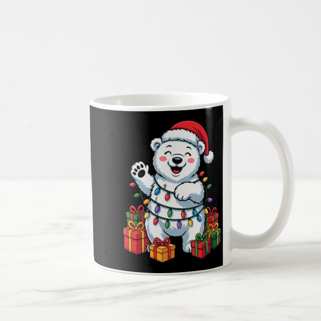 Mug Lar Bear Santa Hat Animals Lovers Ugly Christmas P (Droite)