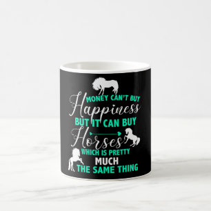 Mug L'argent peut acheter des chevaux vert menthe  