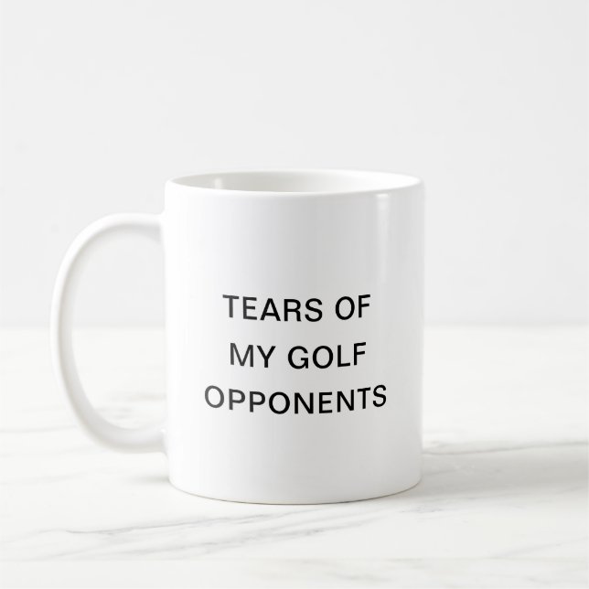 Mug Larmes De Mes Opposants Au Golf Typographie Café M (Gauche)