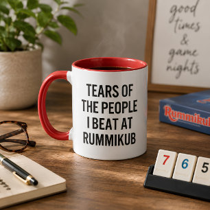 Mug Larmes Drôles des Gens que J'ai Battus au Jeu Rumm