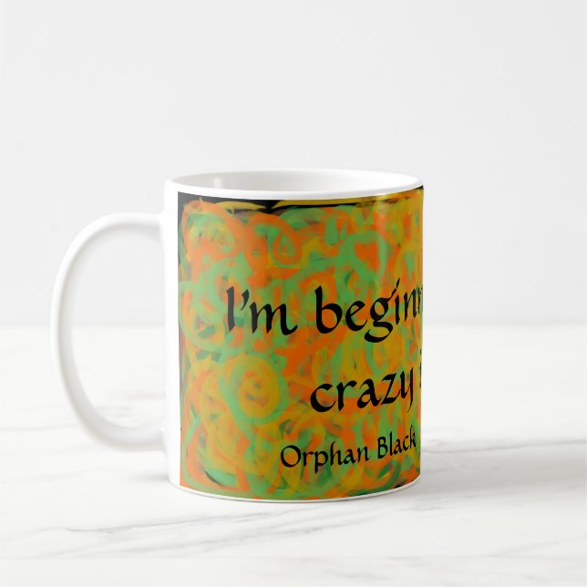 Mug L'art abstrait Je commence à penser que la folie e (Gauche)