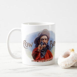 Mug L'art des étiquettes de cigare vintage, Cowboy att