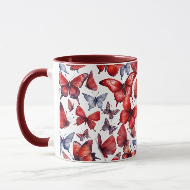 Mug L'art des papillons aquarelles (Gauche)