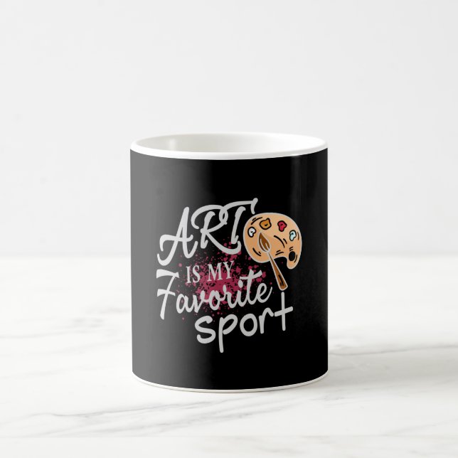 Mug L'art est mon sport favori Splash rouge (Centre)