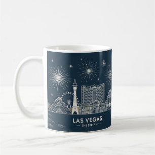 Mug Las Vegas Strip Nevada Skyline Line Art Cityscape