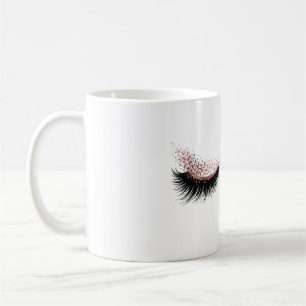 Mug Lashes beauté maquillage fille Lash Extension Rose