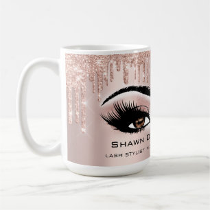 Mug Lashes Brown Yeux Rose Parties scintillant Lecteur