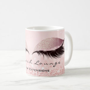 Mug Lashes Extension Beauté Studio Rose Parties scinti