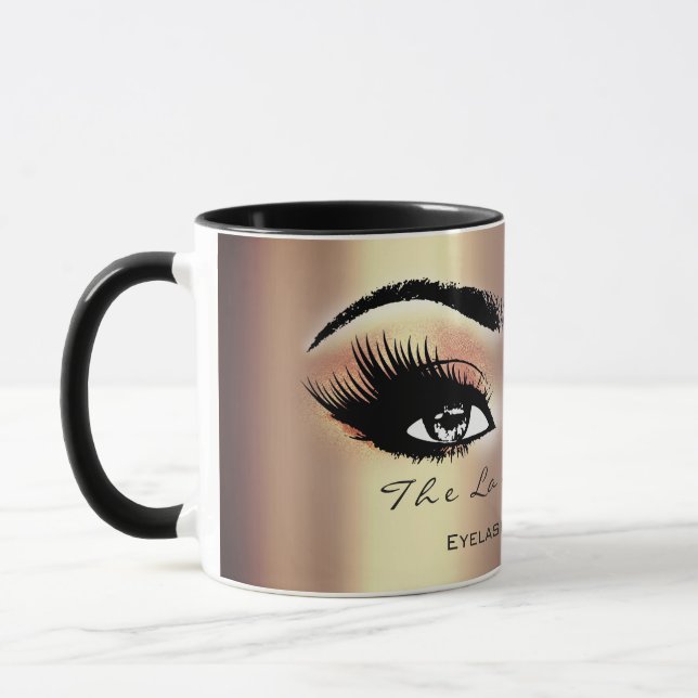 Mug Lashes Extension Maquillage Studio Peach Sepia Gol (Gauche)