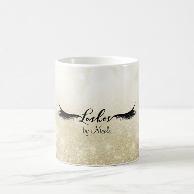 Mug LASHES Eyelashes Gold Glam Beauté personnalisée (Centre)