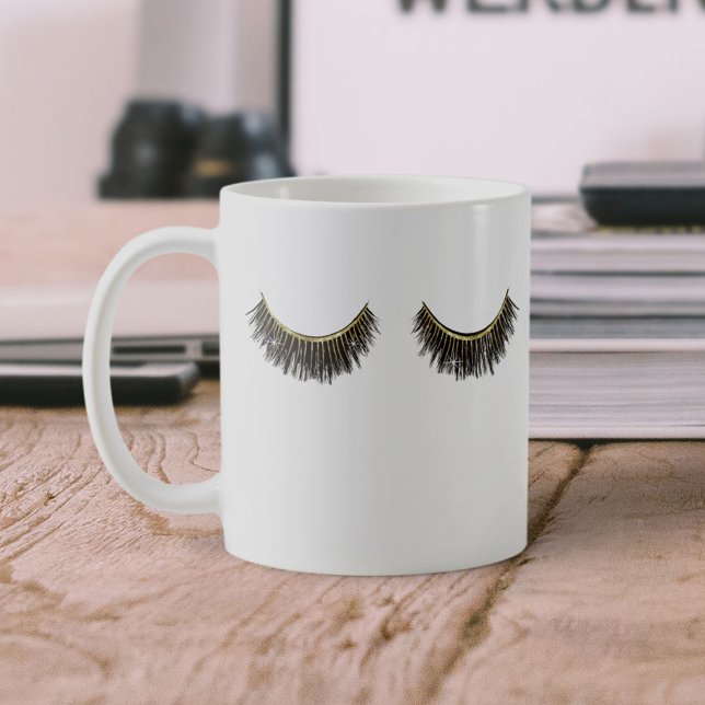 Mug Lashes Maquillage Artiste Chic Gold Eyelash Extens (Créateur téléchargé)