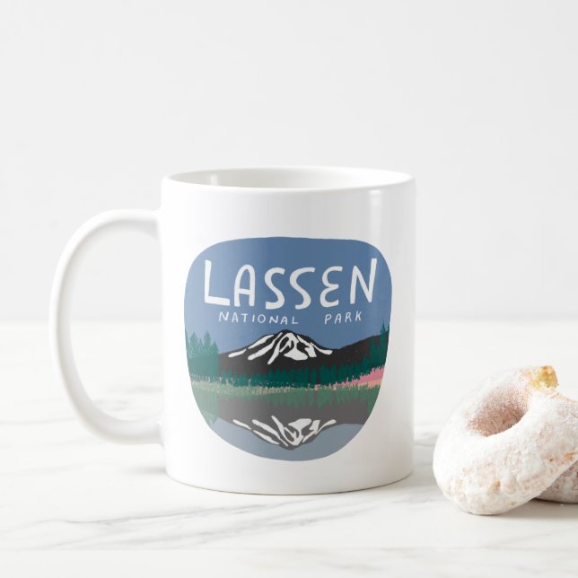Mug Lassen National Park Mountain Volcano Californie (Avec donut)