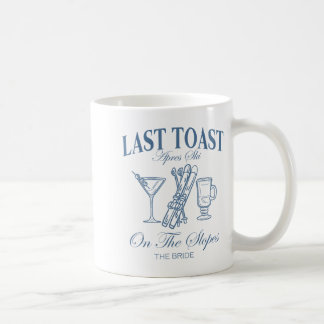 Mug Last toast on the slopes bachelor skiing bridal