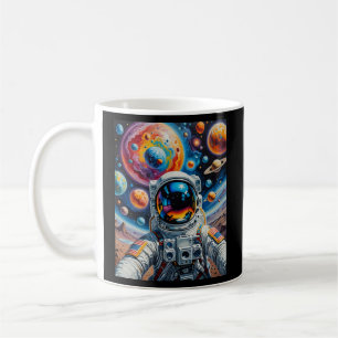 Mug L'astronaute cosmique colorée Selfie T Shirt