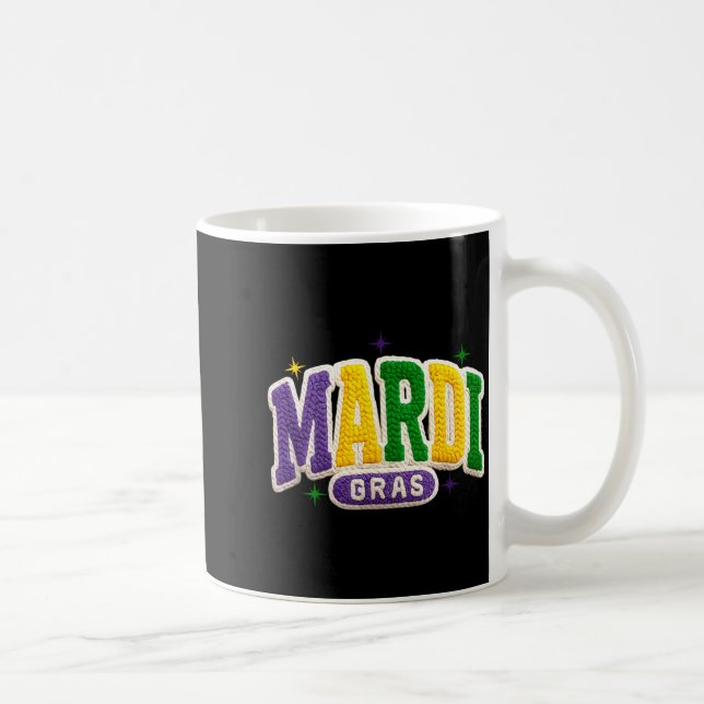 Mug Latch Hook Mardi Gras Trendy Funny Gift Tee Men, W (Droite)