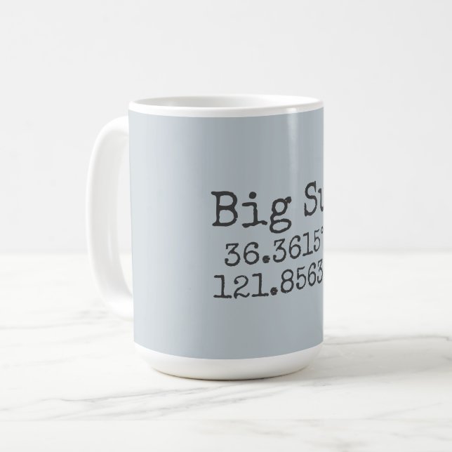 Mug Latitude et longitude de Big Sur (Devant gauche)