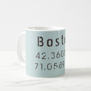 Mug Latitude et longitude de Boston