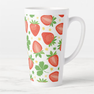 Mug latte aux fraises