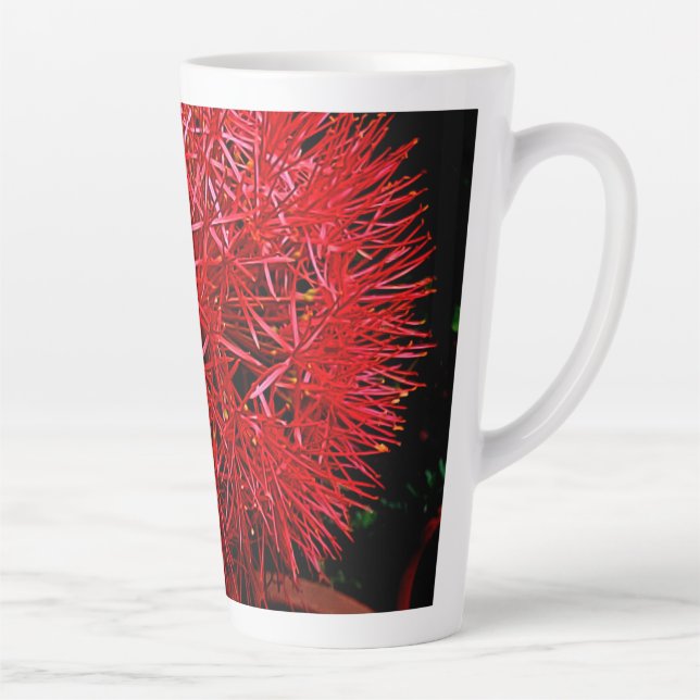 Mug Latte de Mayflower rouge personnalisé (Droite)