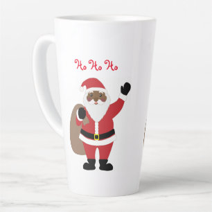 Mug latte de Père Noël d'Amérique africaine