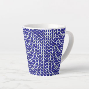 Mug Latte en tricot BLEU ROYAL