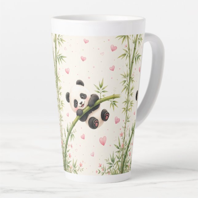 Mug Latte Panda Mignon (Angle droit)