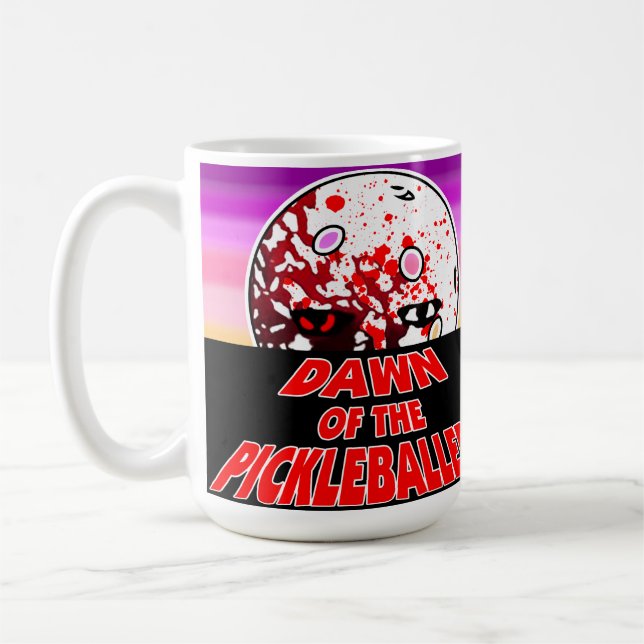Mug L'aube du Pickleballer Halloween Horreur Zombie (Gauche)