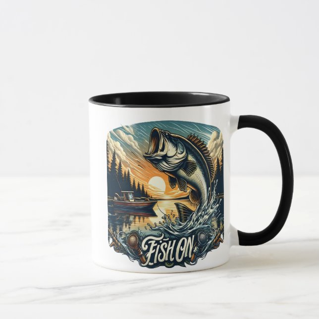 Mug L'Aube Majestic Sauter Un Basse Poisson Skyward Su (Droite)
