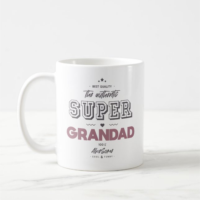 Mug L'authentique super grand-père (Gauche)