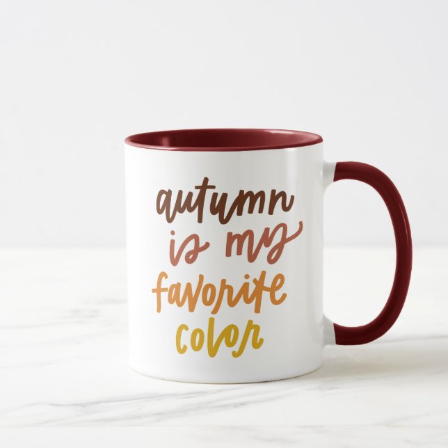 Mug "L'automne est ma couleur préférée" (Droite)