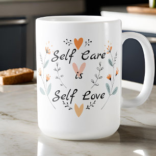 Mug L'autosoin est l'amour personnel : Embrassez-vous